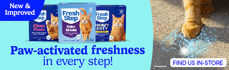 Keep your home smelling fresh with Fresh Step cat litter. 